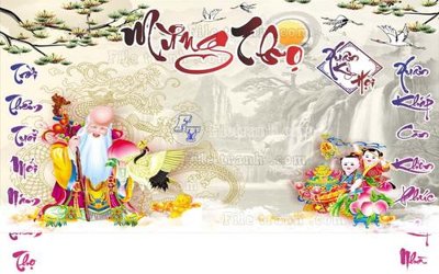 File gốc file in banner phông mừng thọ MT374 (dành cho trang trí nội thất)