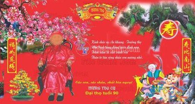 File in trần file in banner phông mừng thọ MT376 (bản gốc) đại dương