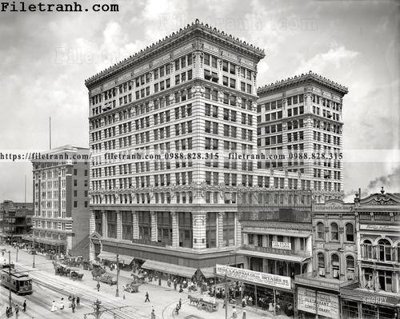 File gốc Maison Blanche_ 1910 (in lụa) tranh thuận buồm