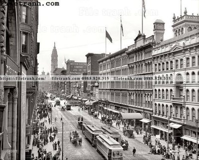File in trần Market Street_ 1904 (file gốc) xuyên sáng