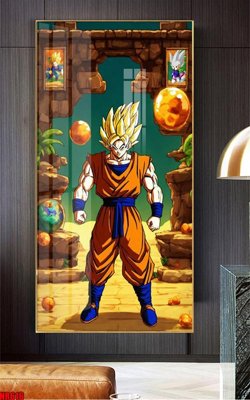 File gốc File tranh hoạt hình Anime 7 viên ngọc rồng Dragon Ball NR616 (in lụa) họa tiết 3D