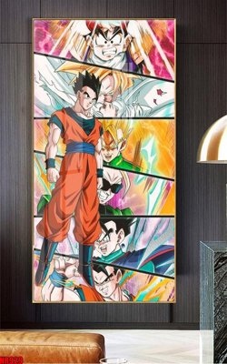 File gốc File tranh hoạt hình Anime 7 viên ngọc rồng Dragon Ball NR929 (in lụa) hoa văn cổ điển