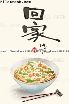 File tranh Nha hang am thuc Trung Quoc Zhang Xin 144 (bản gốc) trang trí văn phòng
