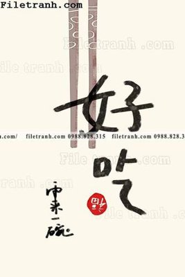 File gốc Nha hang am thuc Trung Quoc Zhang Xin 145 (in lụa) hoa văn cổ điển