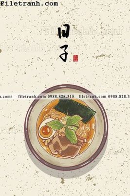 File tranh quảng cáo Nha hang am thuc Trung Quoc Zhang Xin 154 (file gốc) chuyên nghiệp