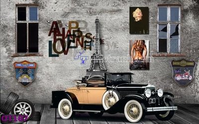 Tải file File tranh ô tô 3d OT107 (PSD) cho in ấn quảng cáo