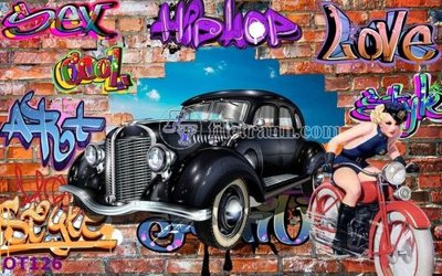 File in trần File tranh ô tô 3d OT126 (bản gốc) trời sao