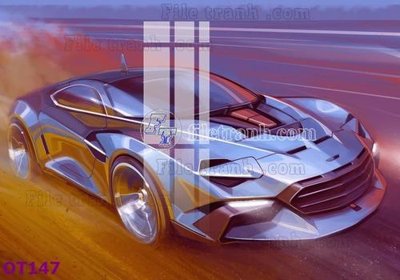 Tệp tin gốc File tranh ô tô 3d OT147 (dùng cho in ấn) chuyên nghiệp