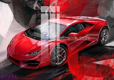 Hình ảnh file gốc File tranh ô tô 3d OT151 (chất lượng cao)