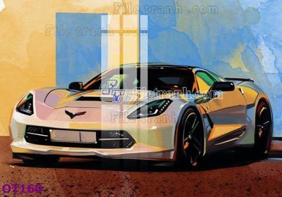 Tải file File tranh ô tô 3d OT160 (ảnh gốc) in tráng gương