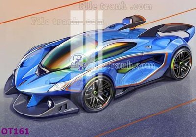 File tranh File tranh ô tô 3d OT161 (ảnh gốc) sắc nét hoàn hảo