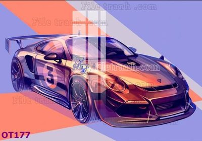 Chi tiết file tranh tráng gương File tranh ô tô 3d OT177 (ảnh gốc)
