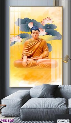 File gốc File tranh phật giáo 5D P5D107 (in 3D) cho trang trí