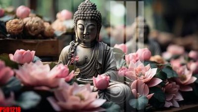 File in trần File tranh phật giáo 5D P5D1218 (bản gốc) mây trời