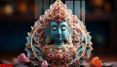 File in lụa File tranh phật giáo 5D P5D1243 (hoa văn) File tranh phật giáo 5D P5D1243