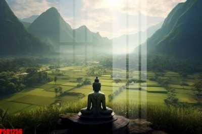 Ảnh gốc file in lụa File tranh phật giáo 5D P5D1256 chi tiết