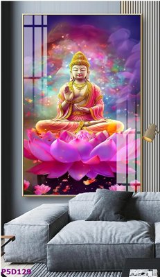 File in lụa File tranh phật giáo 5D P5D129 (hoa văn) File tranh phật giáo 5D P5D129