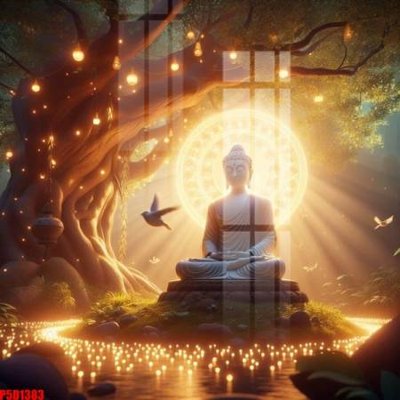 File PSD File tranh phật giáo 5D P5D1383 (bản gốc) dễ dàng edit