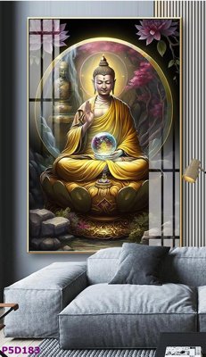 File tranh File tranh phật giáo 5D P5D183 (ảnh gốc) in trần xuyên sáng