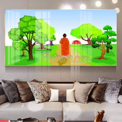 File gốc File tranh phật giáo 5D P5D325 (in lụa) hoa văn cổ điển