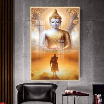 Ảnh gốc File tranh phật giáo 5D P5D529 (nét căng) in mica
