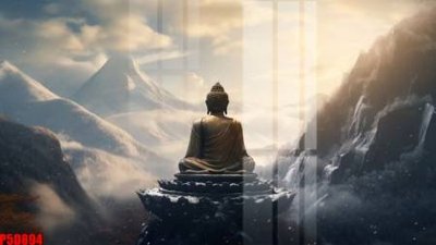 File gốc File tranh phật giáo 5D P5D894 (phong cách) tối giản