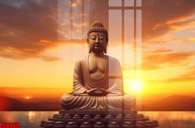 File in trần File tranh phật giáo 5D P5D949 (file gốc) hoa văn 3D