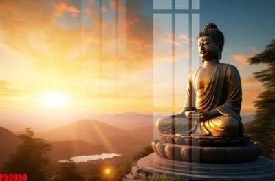 File tranh File tranh phật giáo 5D P5D950 (gốc) phong cách tối giản