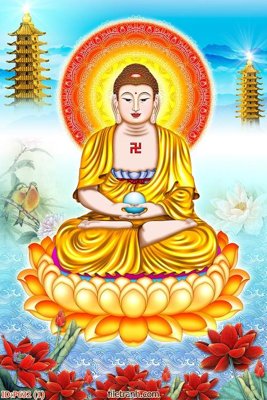 File tranh File phật giáo thần tài P632 (bản gốc) treo phòng ăn