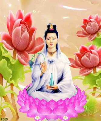 Download file gốc File phật giáo thần tài P685 (in lụa) hoa lá