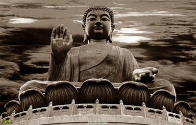 File tranh File phật giáo thần tài P695 (gốc) in trên kính