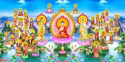 File gốc File tranh phật P747 (in lụa) tranh thuận buồm