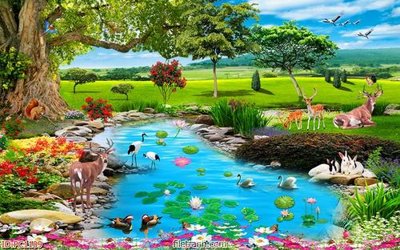 File gốc in tráng gương File gốc phong cảnh PC1109 chi tiết