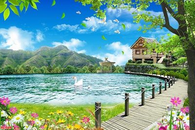 Tải file gốc in lụa File tranh phong cảnh PC1249 siêu nét