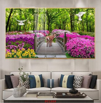 File gốc File tranh phong cảnh thiên nhiên PC1389 (in 3D) cho trang trí