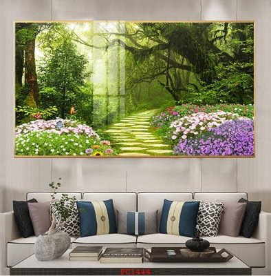 File gốc File tranh phong cảnh thiên nhiên PC1444 (in lụa) trang trí tường