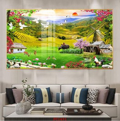 File gốc File tranh phong cảnh thiên nhiên PC1491 (in mica) trang trí