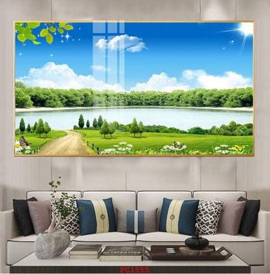Download file gốc File tranh phong cảnh thiên nhiên PC1555 (in lụa) tranh 3D