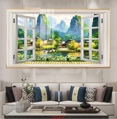 Tải file File tranh phong cảnh thiên nhiên PC1647 (gốc) làm file thiết kế