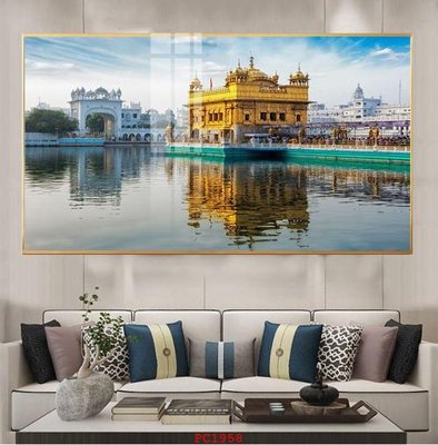 File gốc File tranh phong cảnh thiên nhiên PC1958 (in lụa) họa tiết 3D