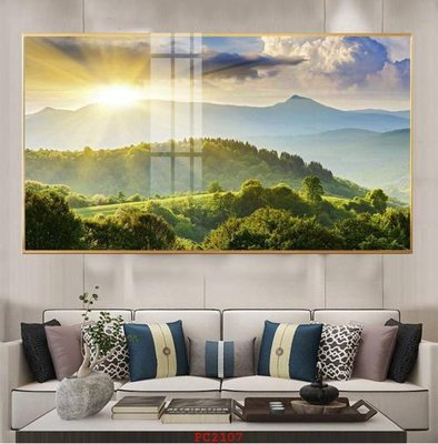 File PSD File tranh phong cảnh thiên nhiên PC2107 (gốc) tách lớp chi tiết