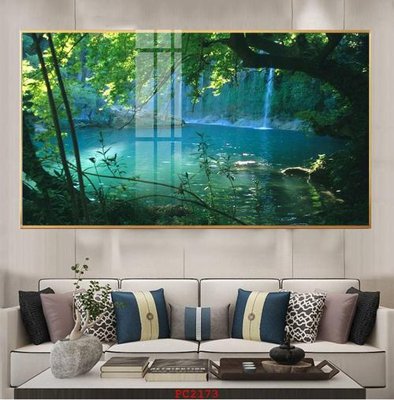 File gốc File tranh phong cảnh thiên nhiên PC2173 (in lụa) họa tiết 3D