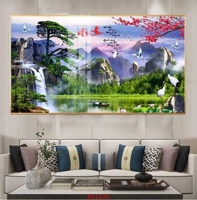 File tranh File tranh phong cảnh thiên nhiên PC2195 (file gốc) chủ đề phong thủy