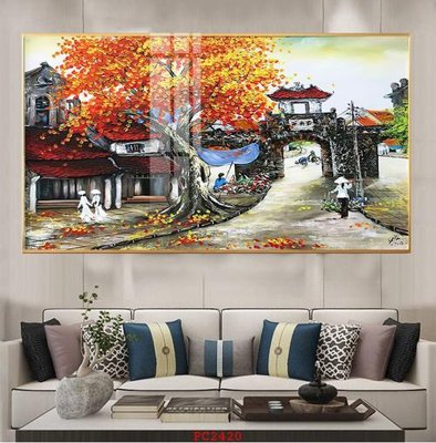 File in trần File tranh phong cảnh thiên nhiên PC2420 (file gốc) hoa văn 3D