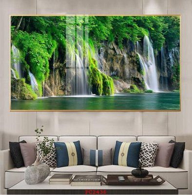 File gốc File tranh phong cảnh thiên nhiên PC2436 (in lụa) chi tiết cao