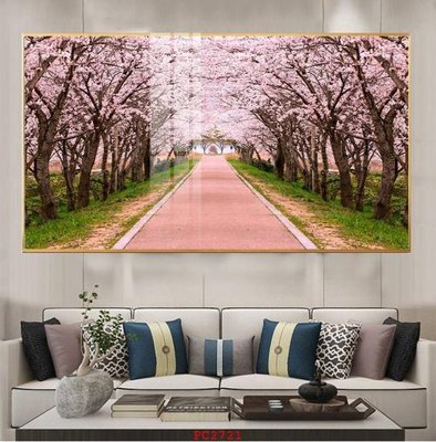 Download file gốc File tranh phong cảnh thiên nhiên PC2721 (in lụa) hoa lá