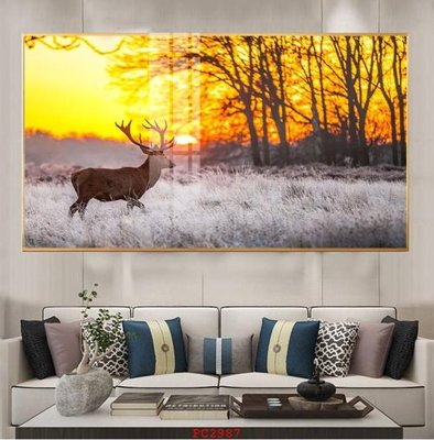 File gốc File tranh phong cảnh thiên nhiên PC2987 (in lụa) tranh phong thủy