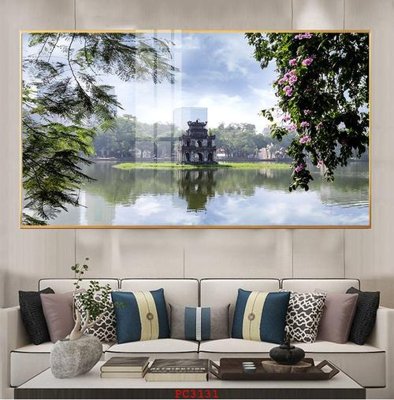 File tranh gốc in trần nhà File tranh phong cảnh thiên nhiên PC3131 3D