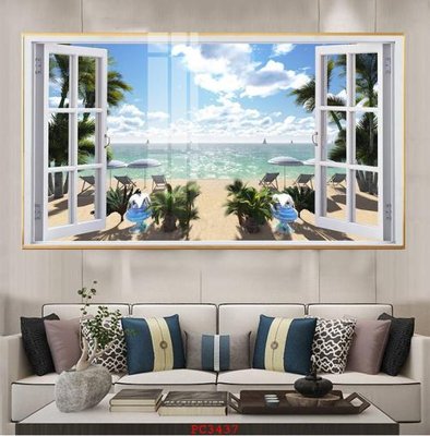 File gốc File tranh phong cảnh thiên nhiên PC3437 (in mica) làm bảng hiệu