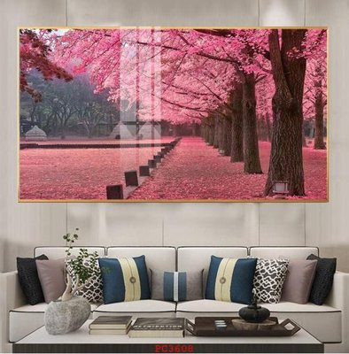 File gốc File tranh phong cảnh thiên nhiên PC3608 (in mica) làm bảng hiệu